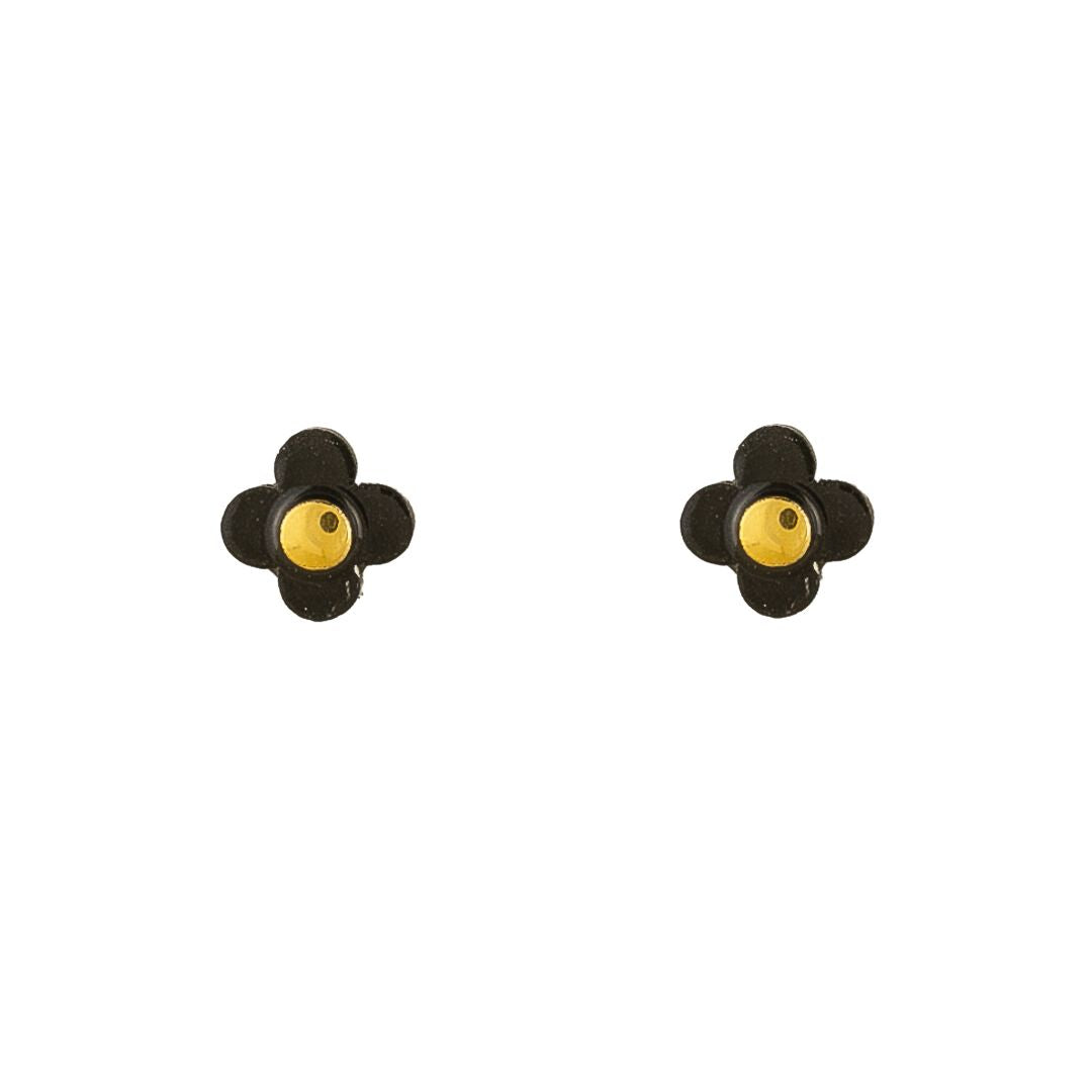 Flower Studs - Black