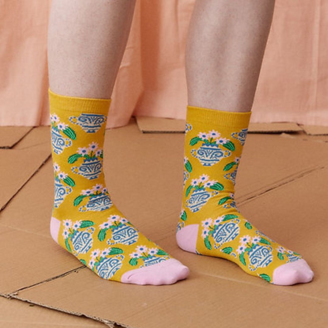 Add colour with these cheery socks designed by Esther Sandler of Togetherness Designs