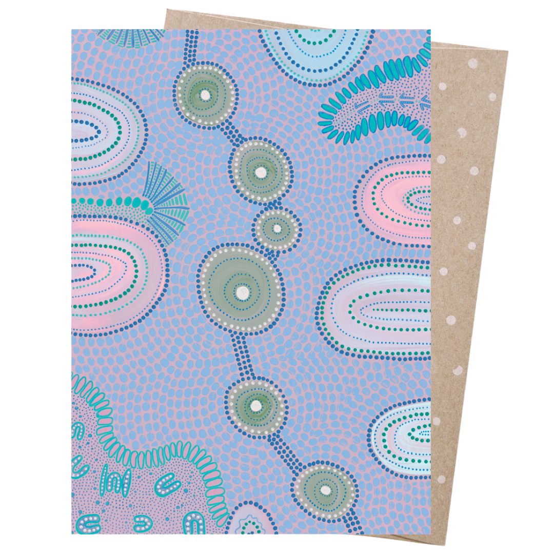 Folowing my path - Featuring artwork by contemporary Aboriginal artist Domica Hill that combines a vibrant contemporary style with traditional elements.