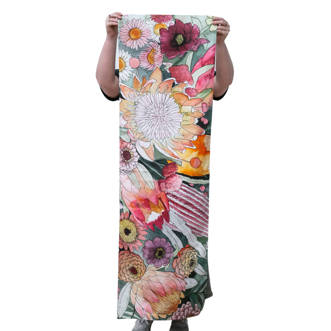 "Garden Party" table runner is a perfect for any occasion. By Emma Morgan