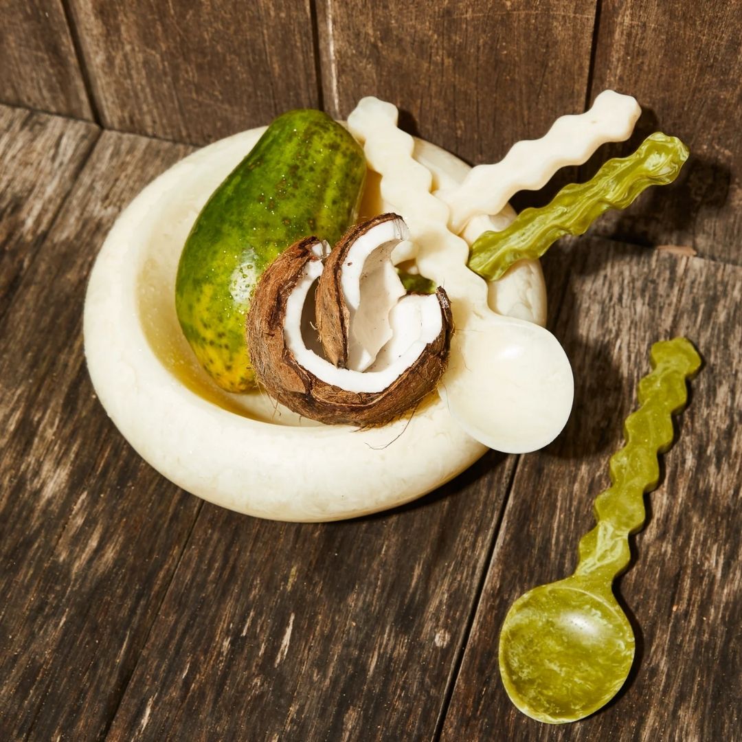 Gisele Salad Servers - Pearl