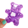 Glittery Gummy Bear Stickers - Purple