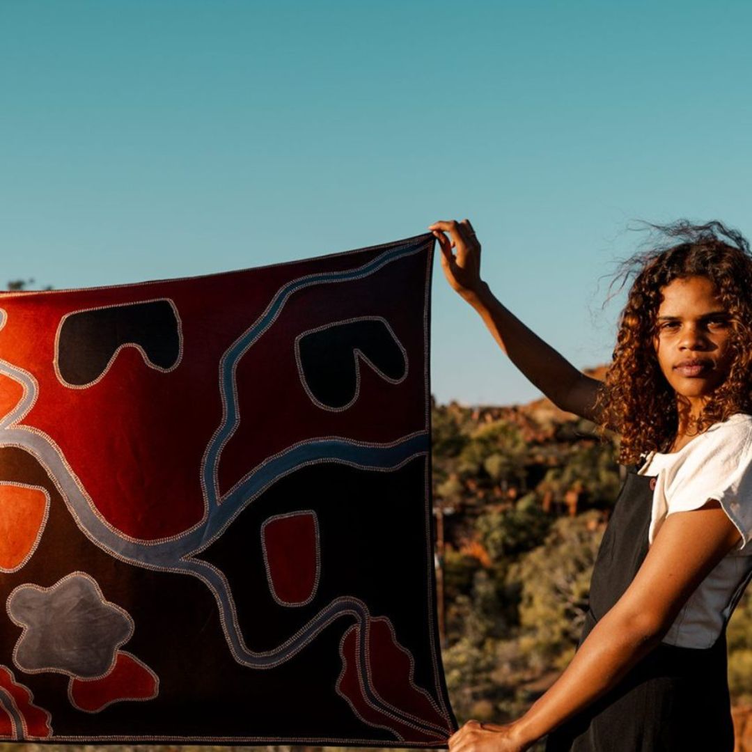 Silk Scarf - Goongoolooloo Scarf by Alan Griffiths