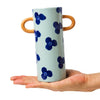 Griffe Navy Sky Floral Bud Vase