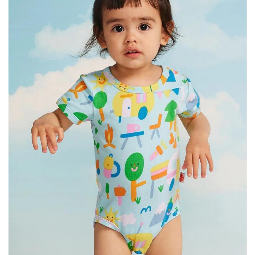 Happy Campers - Short Sleeve Bodysuit