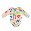 Happy Herd Long Sleeve Bodysuit - Organic