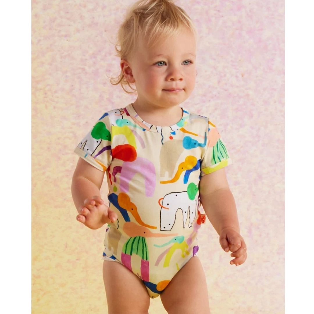 Happy Herd Short Sleeve Bodysuit - Organic