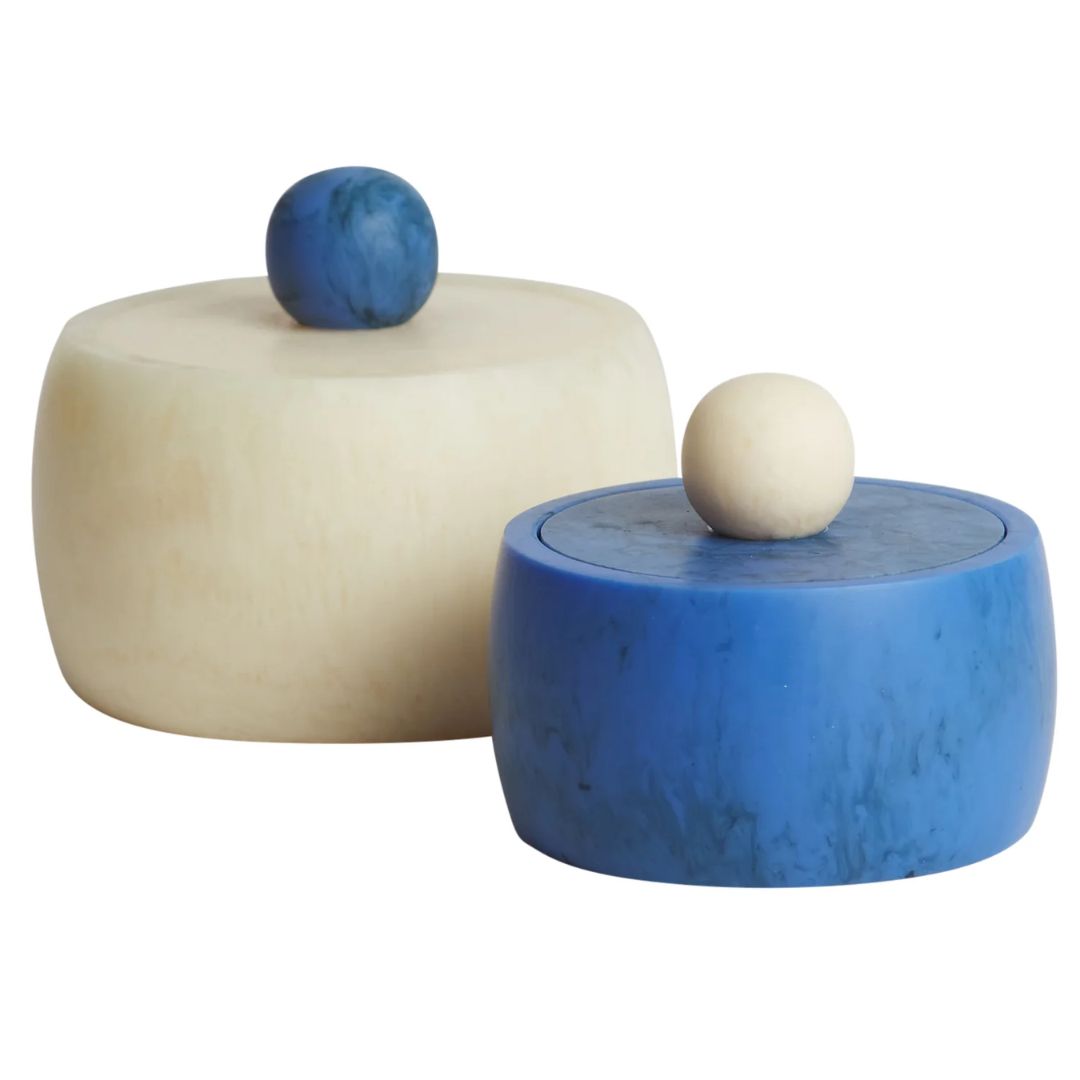 Hazel Canister - Pearl/Azure