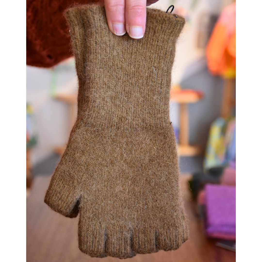 Fingerless gloves / Angora / Lambswool