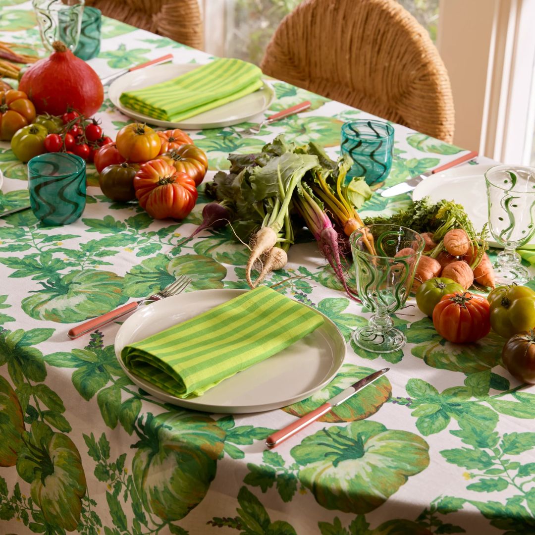 Heirloom Green Linen Tablecloth