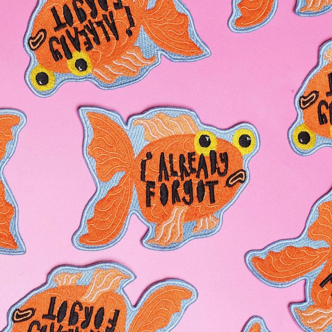 I Already Forgot Goldfish Iron on Patch
