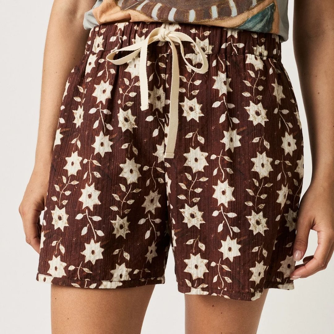 Iris Shorts-Ochre Flower