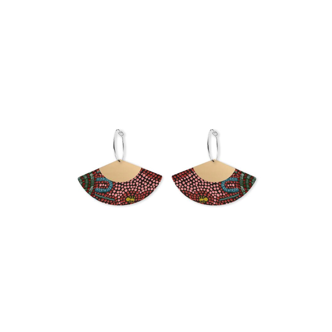 Jellurgal Generations Layered Fan Hoop Earring