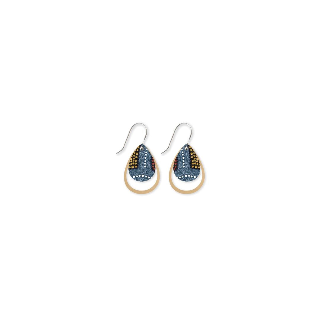 Jellurgal Paroo Layered Iconic Outline Drop Earring