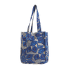 "The African-batik-inspired Kavi design adds colour and depth to your outfit. For style on the go, indulge in the indigo hues of the Kavi tote bag from Sage & Clare