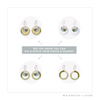 Kiasmin  2 Aura Three Circle Hoop Earrings