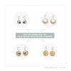 Kiasmin  2 Aura Three Circle Hoop Earrings