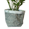 Large fabric lino printed planter pot by Yabberup studio