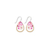 Kelsie Rose Power Pink Layered Iconic Outline Drop Earrings