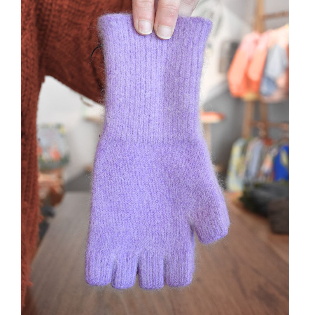 Fingerless gloves / Angora / Lambswool