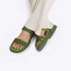 This Lochie Bright Olive Sandal is here! This beautiful comfortable sandal made by Merry people is going to be your new  favourite shoe.