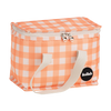 Apricot check lunch box by kollab. Made with premium padded PEVA lining to keep things extra cool our Holiday Lunch boxes are also constructed from recycled plastic bottles. The perfect lunch companion for keeping things fresh travelling to and from work or school.  