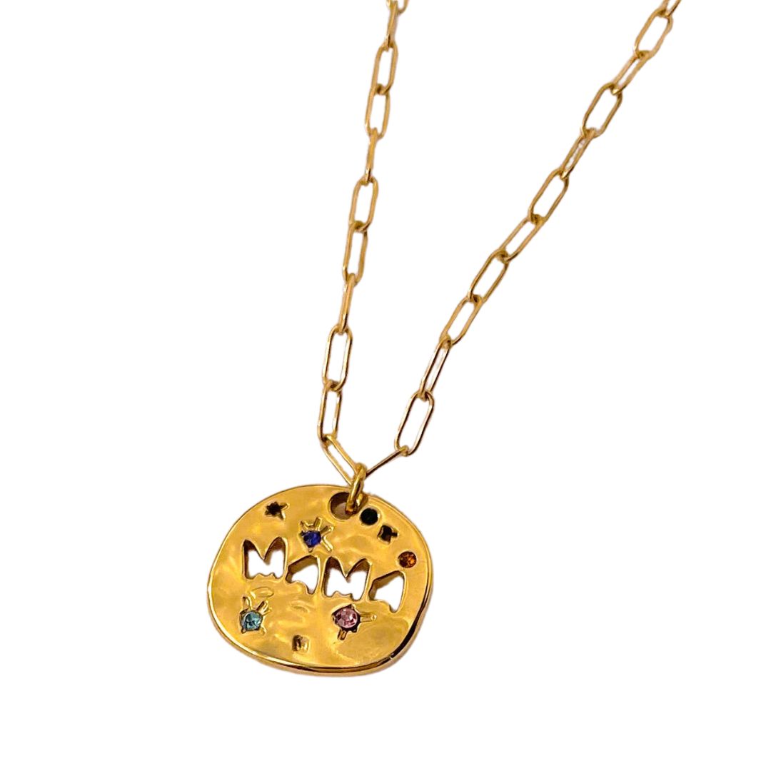 'MAMA' Necklace -  Yellow Gold