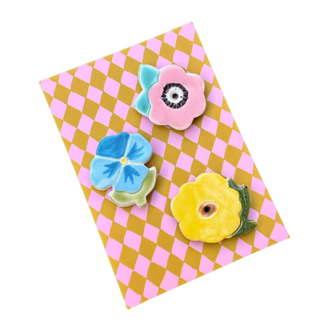 Ceramic Magnet Set - Flowerful