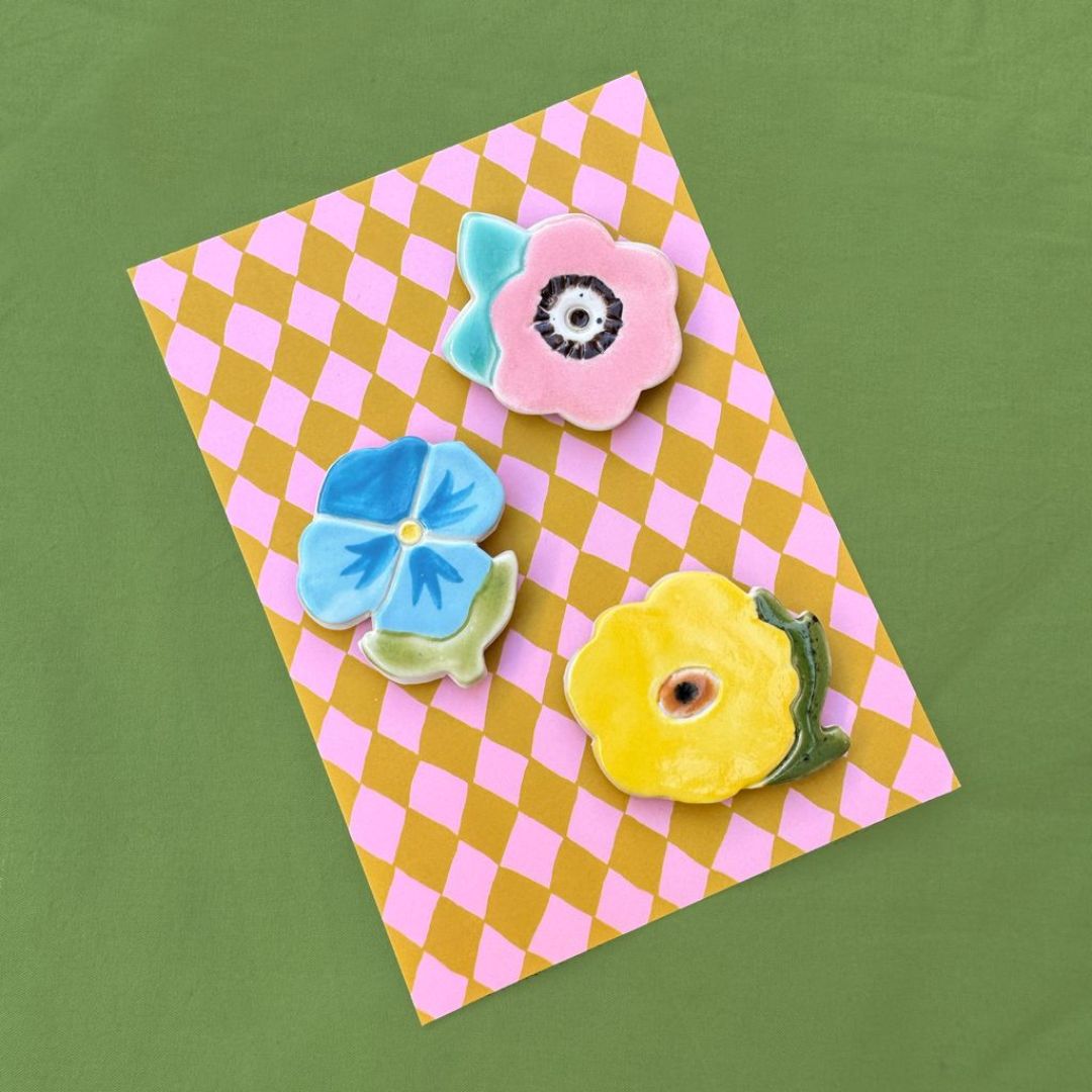 Ceramic Magnet Set - Flowerful