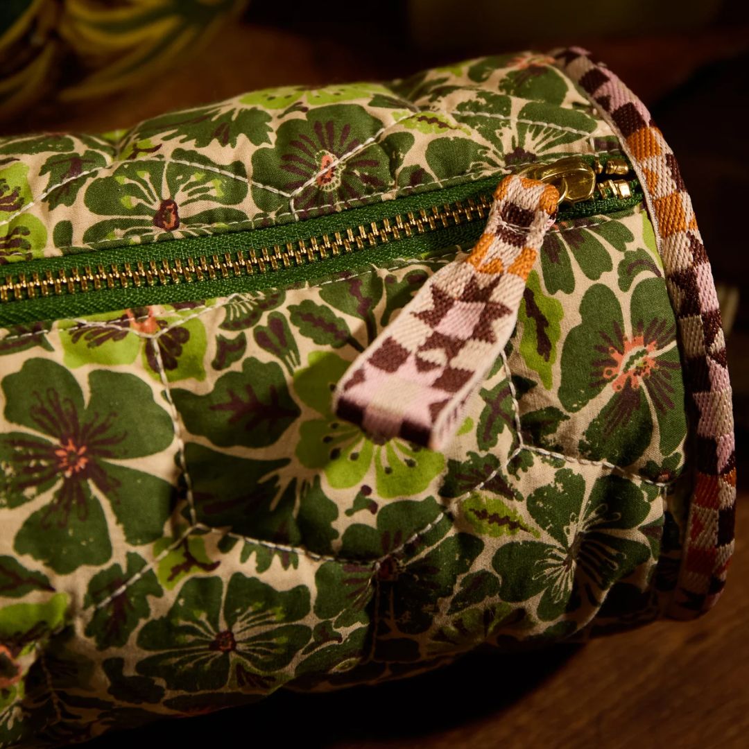 Magnolia Makeup Bag - Cactus Green