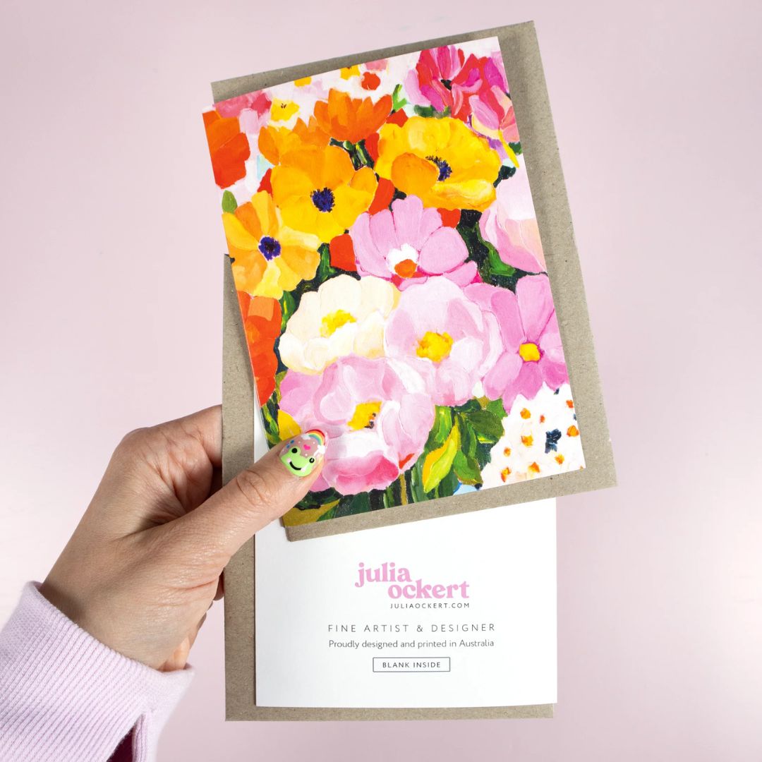 Market Day Flowers Greeting Card