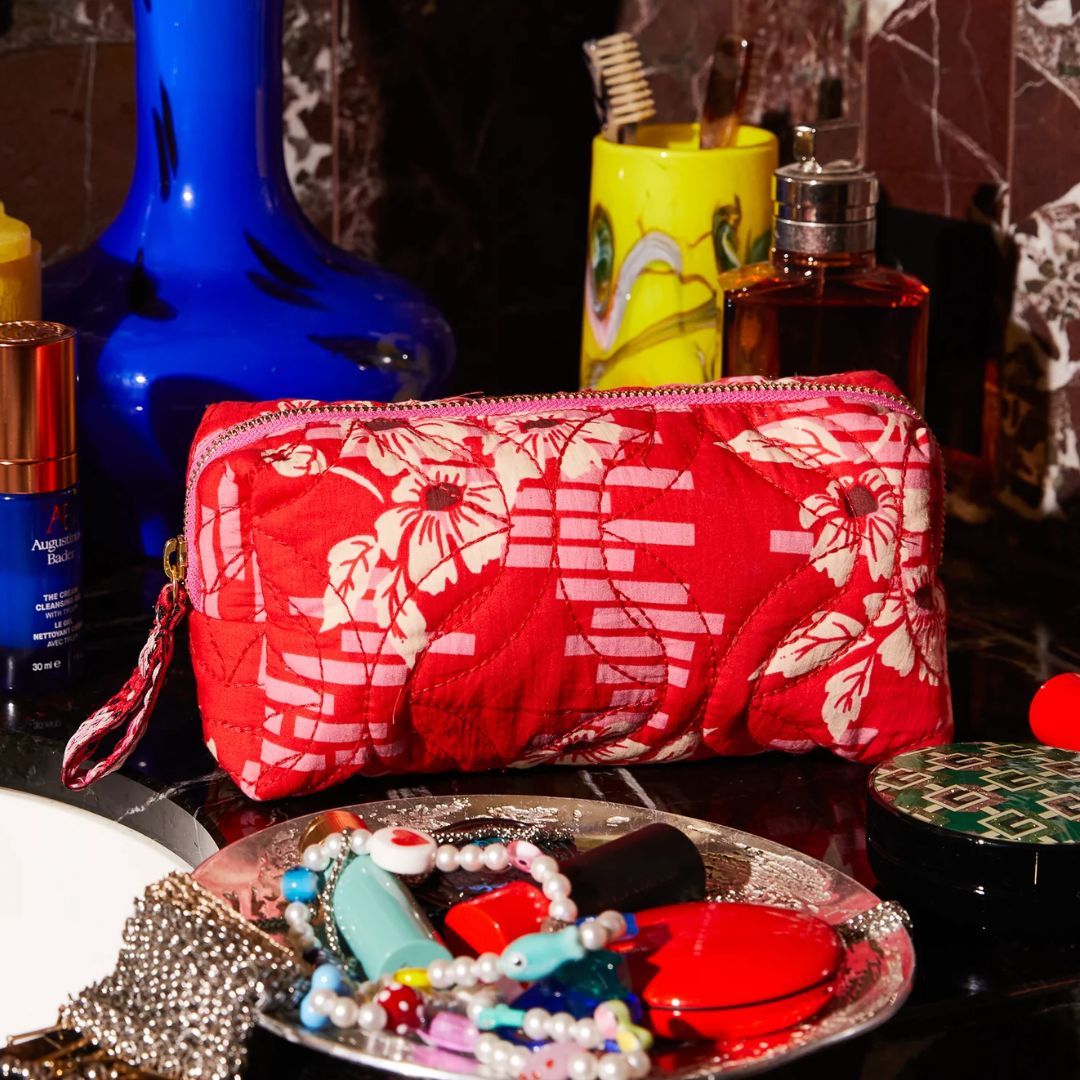 Marta Travel Pouch - Vermillion