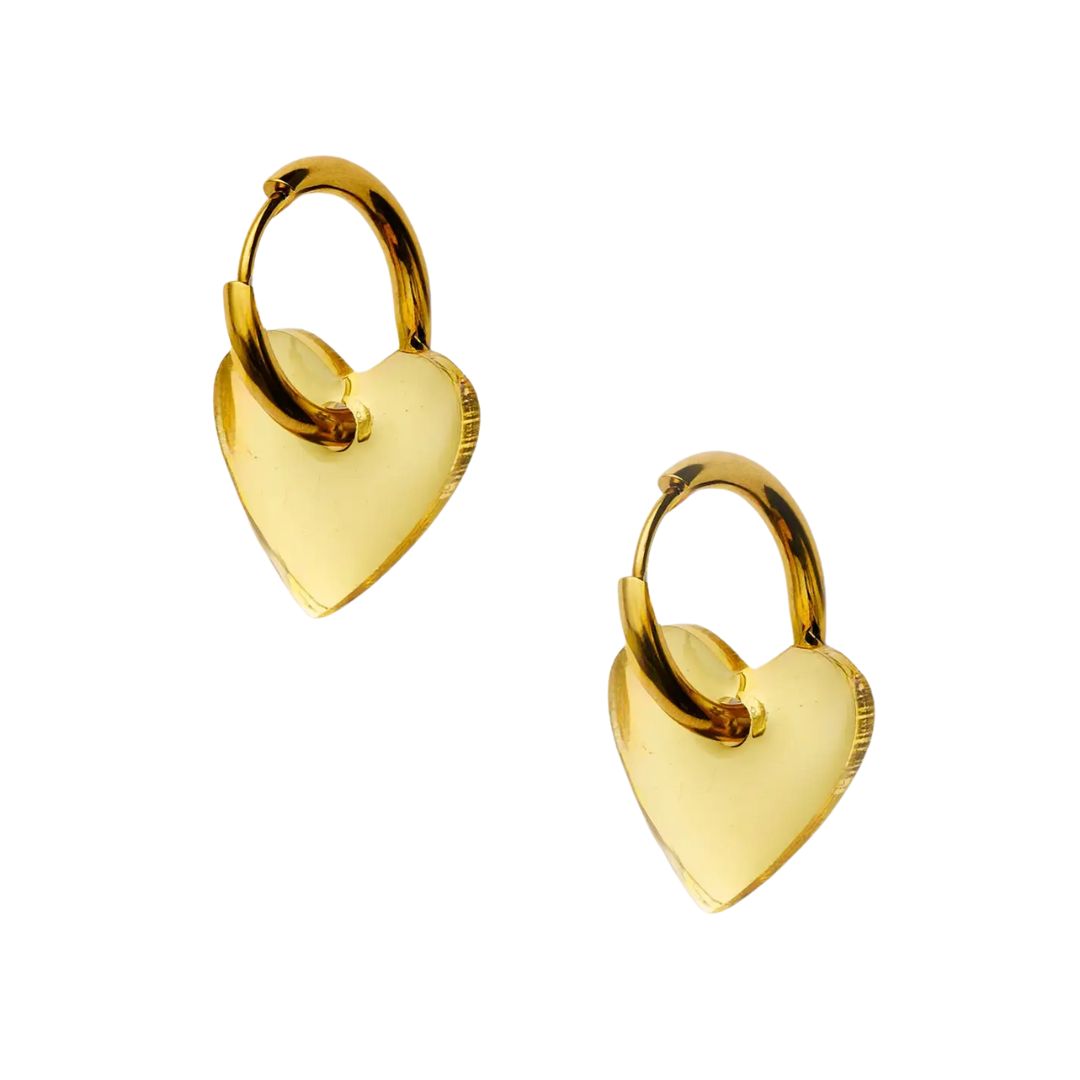 Marty Heart Earrings - Gold
