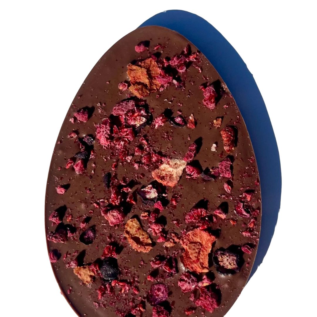 Milk Chocolate Easter Egg with Berries