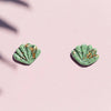 Mint Shell Studs