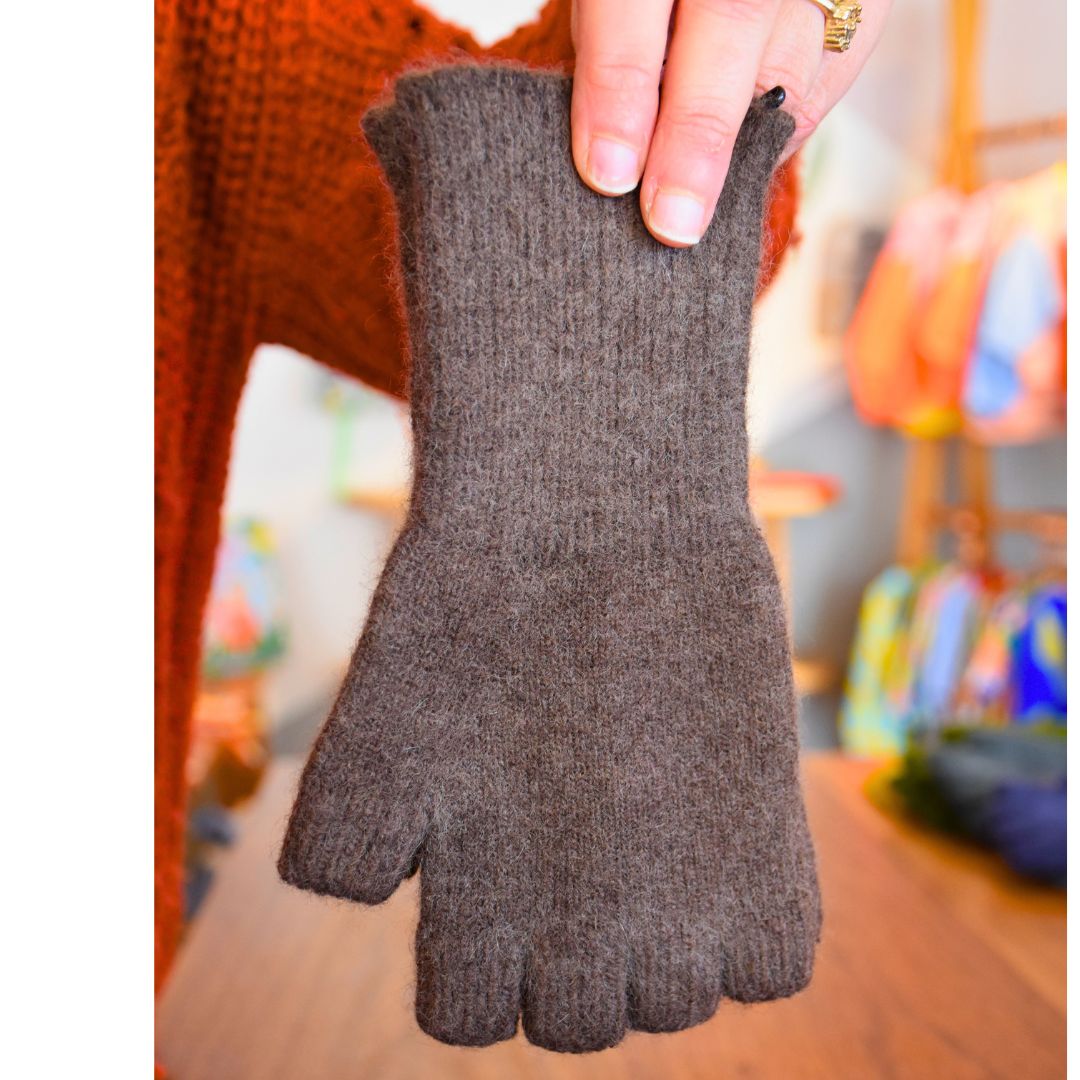 Fingerless gloves / Angora / Lambswool