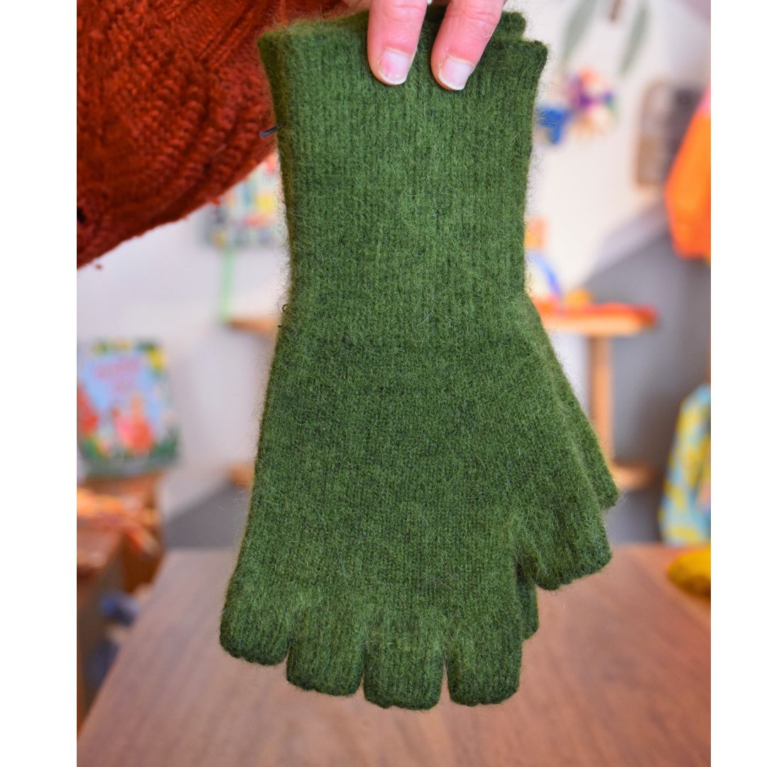 Fingerless gloves / Angora / Lambswool