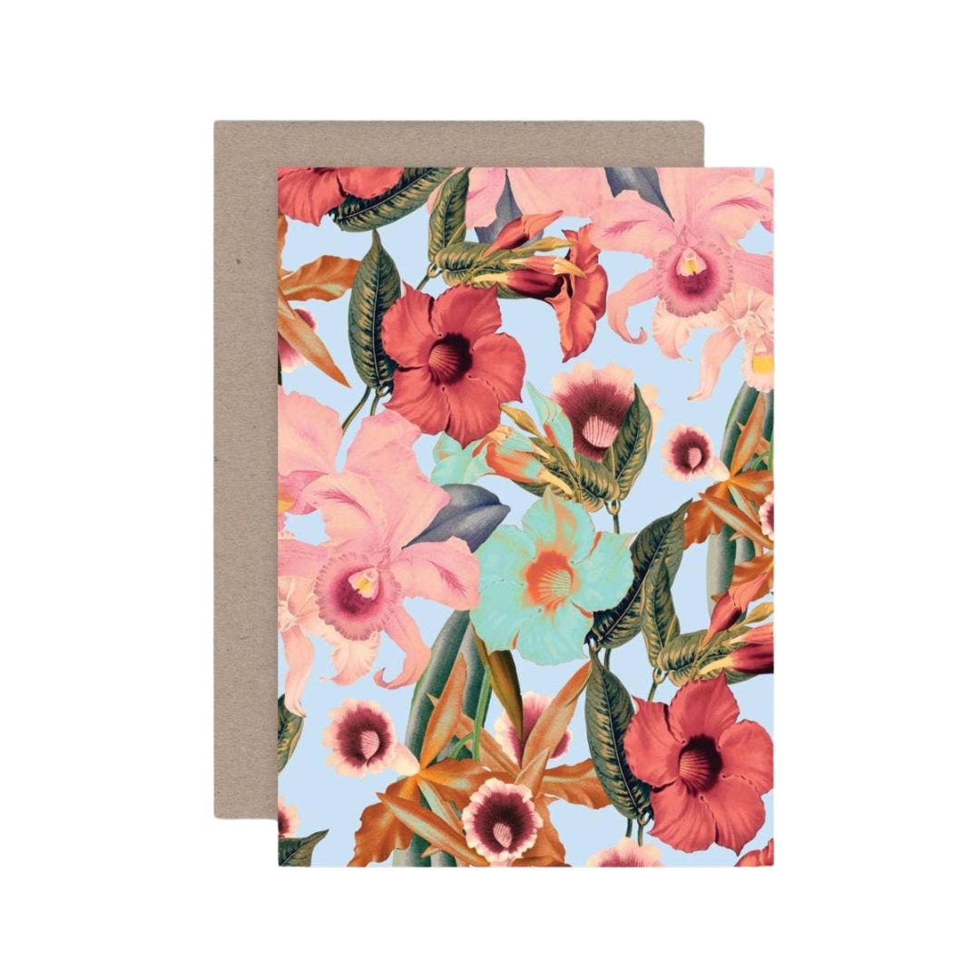 ORCHID POSY card