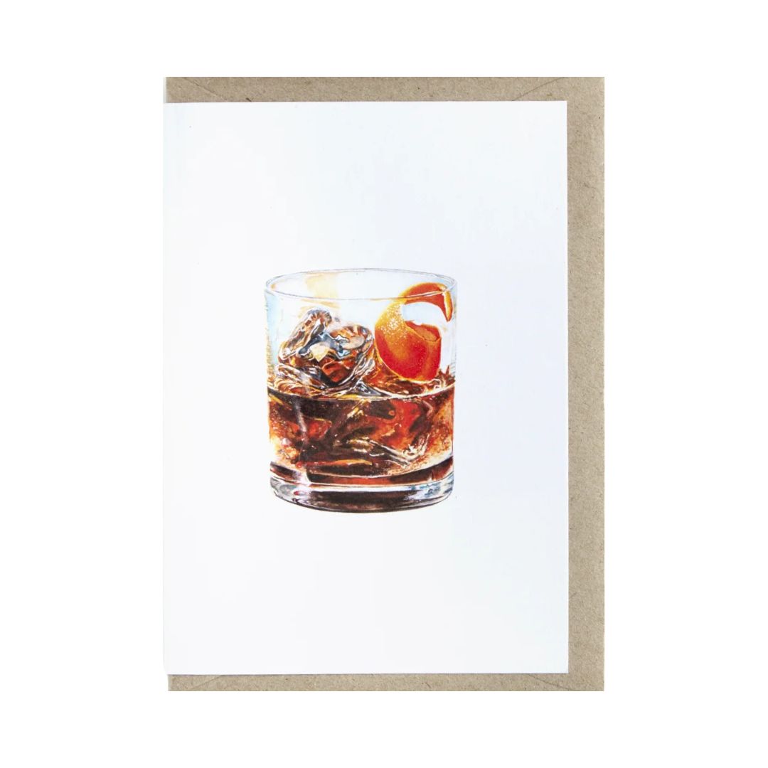 Old Fashioned Cocktail Greeting Card