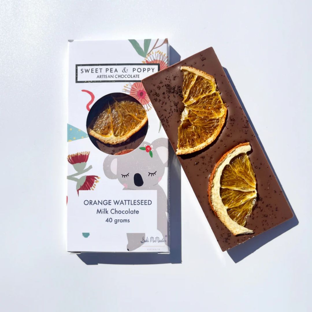 Orange Wattleseed Milk Chocolate Bar