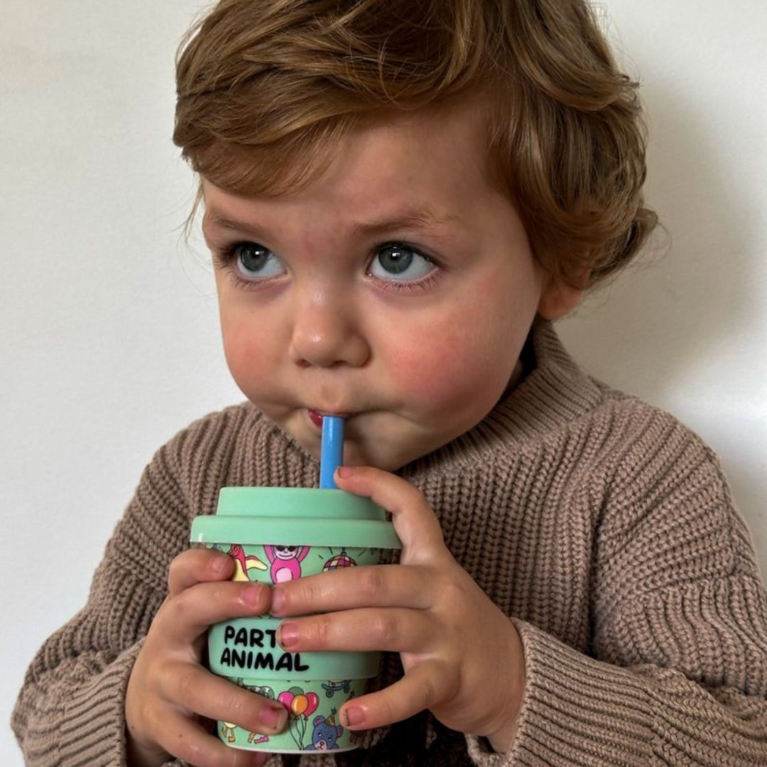 Party Animal in Green Kids Keep Cup - 240ml (STRAW INCLUDED)
