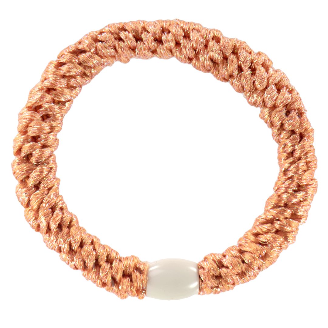 Kknekki Original Hair Tie  -  Peach glitter