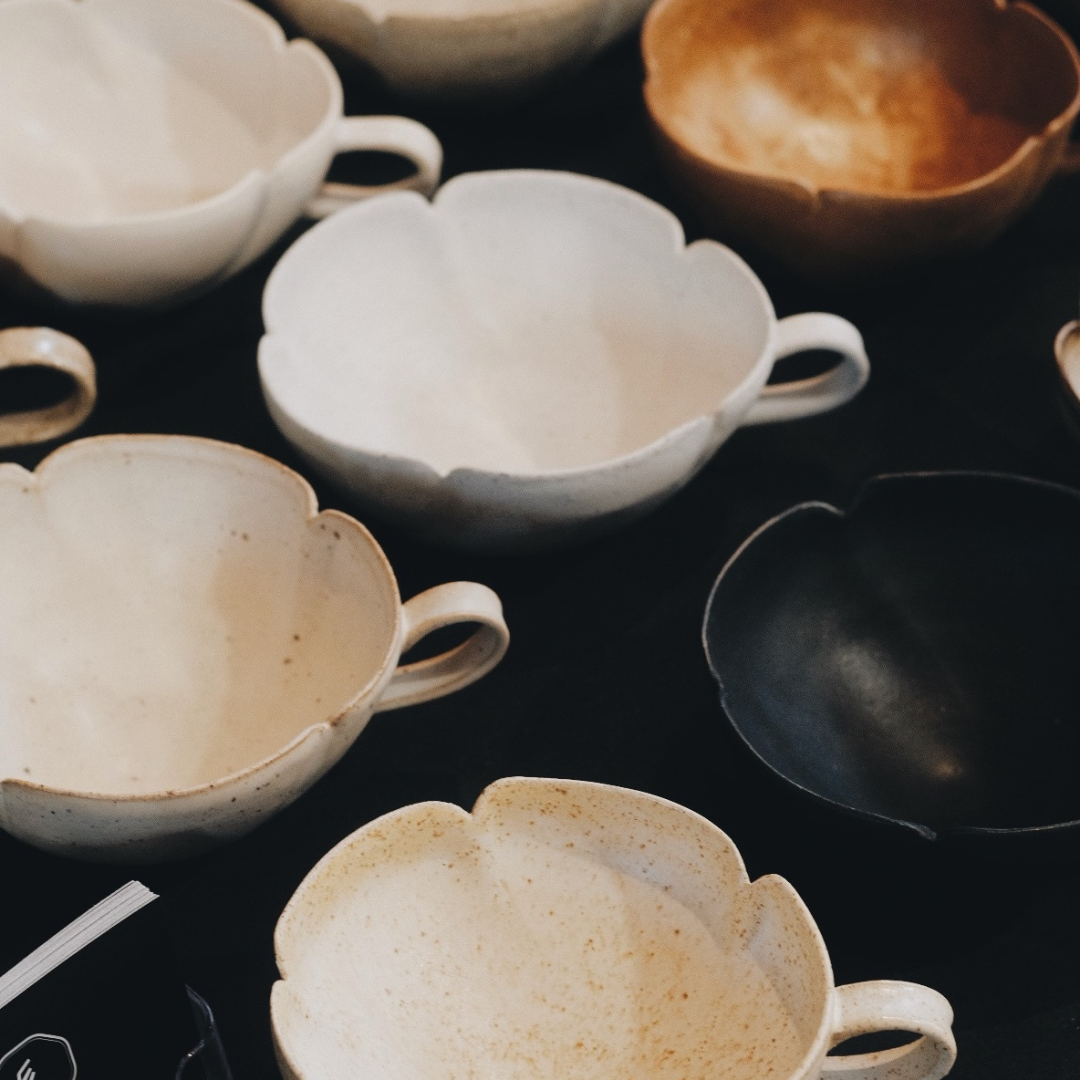 Ceramic Petal Cups by Everything Flows