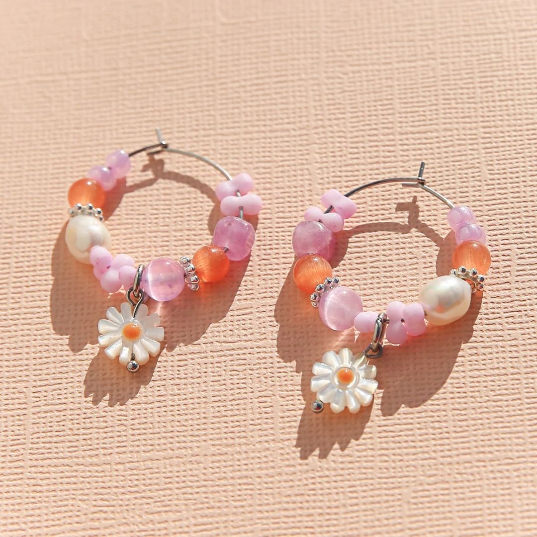 Mini Daisy Hoops