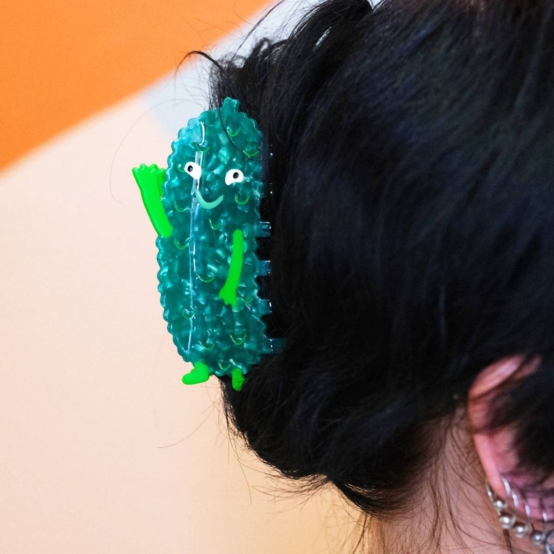 Pickle Queen Hair Claw Clip
