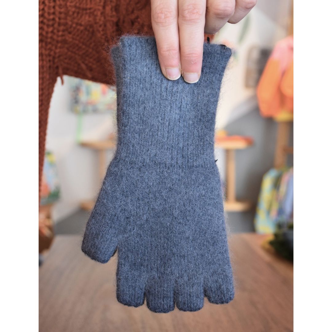 Fingerless gloves / Angora / Lambswool