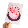 Pink Princess BDAY Cake Greeting Card