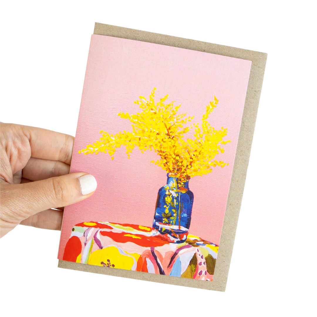 Pink Wattle Greeting Card