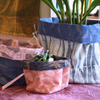 Small Reversible Fabric Pot- Assorted