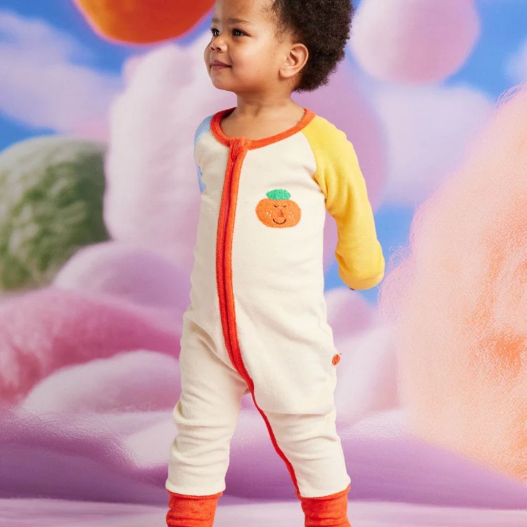 Pocket Patch Terry Long Sleeve Romper